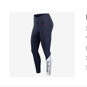 Nike Dri-FIT New England Patriots 7/8 Leggings Navy/White Size XL